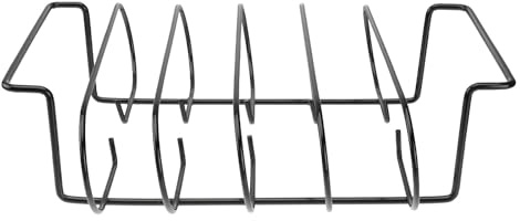 Uonlytech Rippchenhalter aus Eisen mit Antihaftbeschichtung Langlebiges Grillzubehör Einfach zu Tragen für Outdoor Barbecue Aktivitäten und Grillrost