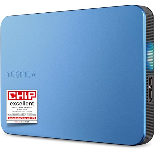 Toshiba Canvio Flex 1TB - Disco Duro Externo (HDD) portátil de 2,5'' Azul Metalizado