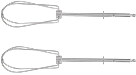 Abaodam 2pcs Stainless Steel Hand Mixer Whisk Attachments Egg Beater Replacement for Electric Mixer Compact Kitchen Beaters for Baking Whipping Blending Easy to Clean and Store