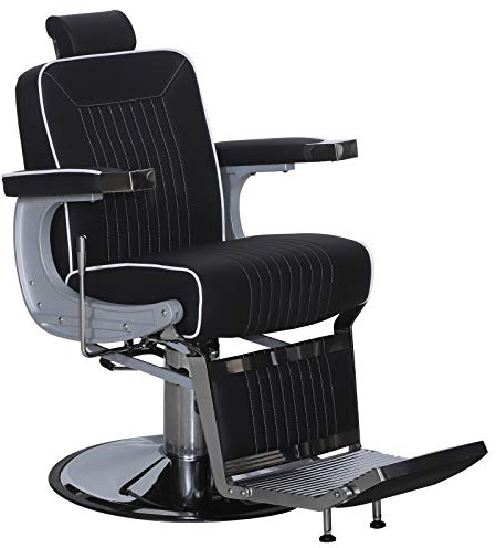 Barberpub Silla de peluquería 3822 (plata-negro)