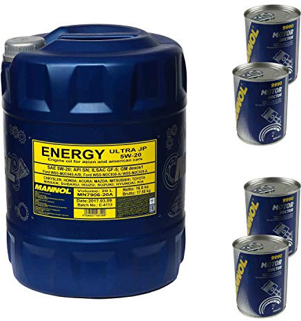 20L Motoröl MANNOL Energy Ultra JP 5W-20 4x MANNOL Motor Doctor ADDITIV