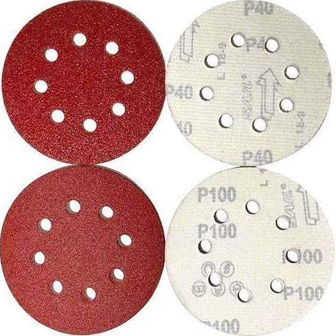 120x Schleifscheiben | Ø 125 mm | 8 Loch | KÖRNUNG WÄHLBAR | Klett Schleifblätter | Marke: klebemeister.eu (P120)