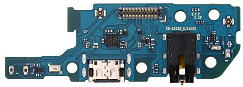 OnlyTech Ladebuchse kompatibel mit Samsung Galaxy A20E A202F – interner Ersatz mit USB-Stecker Typ C, Mikrofon, Antenne und Klinkenstecker