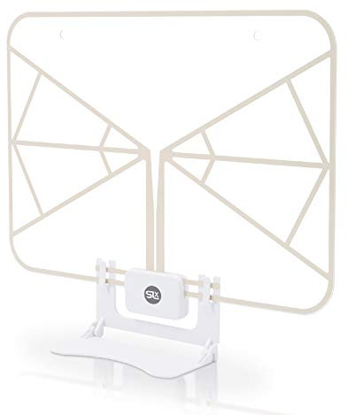 Indoor TV Aerial for Digital Freeview, 2025 SLx 4K HD Paper-Thin Transparent TV Aerial HD TV Antenna with Built In USB Powered Signal Booster