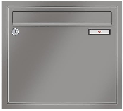 RENZ/Eckrahmen/Unterputz-Briefkastenanlage Einbau-Briefkasten Einfamilienhaus/RAL-Farbe 9007 Dein-Briefkasten.de