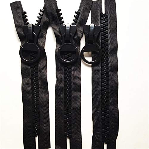 Pilang zxxin-Reißverschluss 2-10 Stück 20# Harz Reißverschluss, Kosmetiktasche Farbe Verpackungsbeutel Reißverschluss, 25 cm 10 Zoll (32 Zähne), Zubehör Handwerk (Color : Schwarz, Length : 5pcs)
