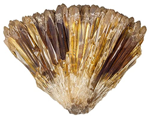 Nupuyai Natürliche Bernstein Calcit Rohstein Kristall Druse Geode Unregelmäßig Kristall Cluster Drusenstück Reiki Heilstein Dekoration | Natur Calcit Rohstein, 100-150g, Edelstein Mineralstein, Meditation & Feng Shui, Kristall Druse Tischdeko für Haus Büro