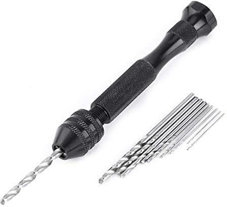 Handbohrer Set, Mini Bohrmaschine Pin Vise Handbohrmaschine Mini Pin Vise Handbohrmaschine Spiralbohrer Set Hochgeschwindigkeitsstahl Mikrobohrer