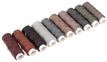 EXCEART 1 Juego Waxed Thread Cordel Hilo De Coser Wax String Hilo De Cera De Coser Wax Coated Strings Cordón De Costura Hilo De Algodón Hilo De Algodon Encerado Artículos De Cuero