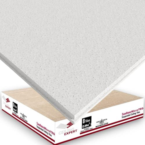 Suspended Ceiling Tiles TEGULAR Edge (Micro-Look 15mm) 600mm x 600mm with Sound Block