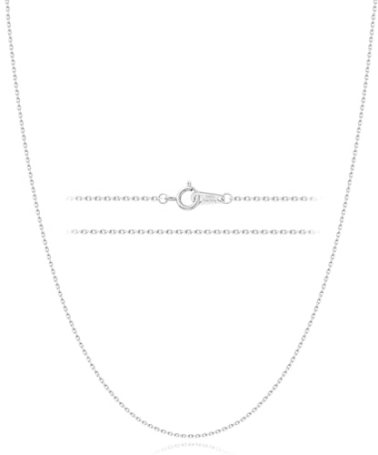Gacimy Sterling Silver Chain Necklace for Women, 1.8mm Thick 925 Sterling Silver Cable Necklace for Women, 18 Length with 2 Extension Chains