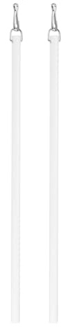 sourcing map 2Pcs 30cm White Curtain Pull Rod, Fiberglass Blind Wand Replacement Part with Hook, Window Blind Tilt Wand for Window Opener Accessory