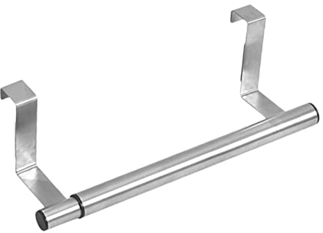 Edelstahl Handtuchhalter Silber, Ausziehbar, Schranktüren
