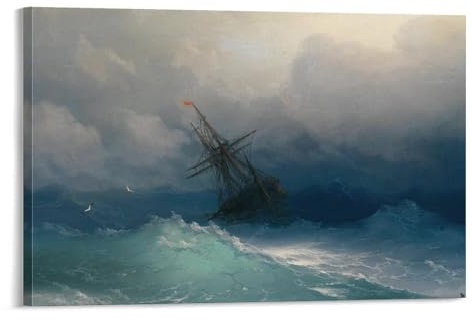 REDCHAMBER Romantischer Maler, Ivan Aivazovsky, Kunstposter, Gemälde, Leinwand, Wandkunst, Wohnzimmer, Poster, Gemälde, 50 x 75 cm