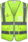 KANMORE Safety Vest - High Vis Yellow, EN ISO 20471, 7 High Visibility Snap-Button Pockets, Hi Viz Reflective & Washable for Work and Personal Safety (XXXL)