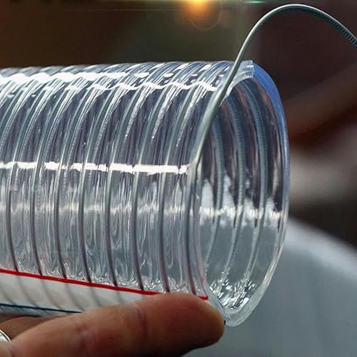 1 Meter PVC-Schlauch aus durchsichtigem Stahldraht, Innendurchmesser 10/13/16/19/22/25/32/38/40/42/45/50/60/64/75 mm, transparentes Wasserrohr, 45 x 52 mm