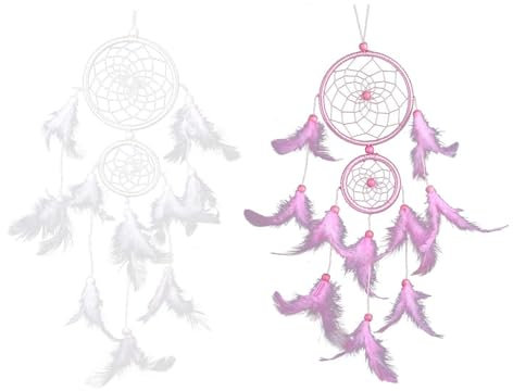 YSJCHEBS 2 Pezzi Acchiappasogni, Acchiappasogni da Parete, Decorativi, Pizzo, Campanelli Eolici, Camera da Letto