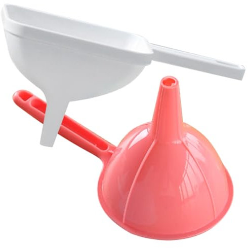 Juego de embudos portátiles grandes y pequeños para botellas, vino, gas, aceite, polvo, boca ancha, embudos líquidos para suministros para el hogar