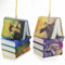LGUZAKO 2pcs Christmas Ornament Decorations, Book Hanging Tree Decor, Green Plastic & Resin, Literary Style, Christmas Occasion