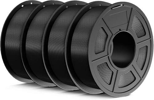 JAYO PLA Filament 1.75mm Bundle Schwarz 4.4KG, zuverlässig für Einsteiger | Einfach zu drucken, verstopft nicht, Neatly Wound, Vakuumverpackung, Maßgenauigkeit±0.02mm, für die meisten FDM 3D Drucker