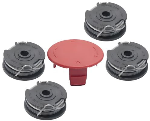 5PCS Bosch Strimmer Spool Replacement Kit - Compatible with Art 24/27/30/30-36 LI & AdvancedGrassCut - Includes 4 Spools + 1 Cover