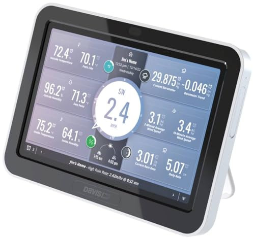 Davis Instruments Weatherlink Touch Console 6313EU - Estación meteorológica inalámbrica (número de sensores, máx. 80 cm)