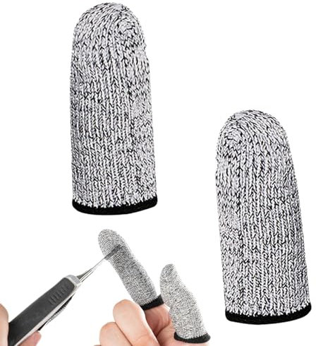 Fukamou Manicotto Antitaglio Per Dita, Coperture Per Dita Resistenti Al Taglio - Protezione Per Il Pollice Traspirante,Guanti Life Extender, 2 Protezioni Per Le Dita Per Giardino, Cucina, Lavoro,