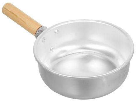 TOPPERFUN Louche à Eau En Aluminium Manche En Bois, Cuillère à Eau Cuisine Compacte, Conception Ergonomique, Usage Domestique, Pour Jardinage Et Arrosage, Outil Solide Et Pratique