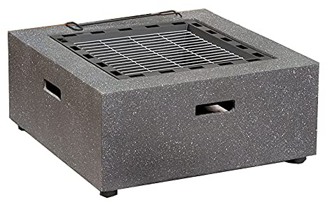 ZJFHEYUO Feuerstelle, Holzfeuerstelle, Hotelterrassen-Dekorationsfeuerstelle, Grillkamin-Set für den Innenhof, 28 Zoll
