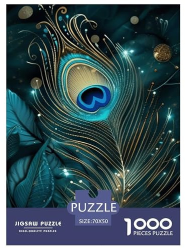 Plume Colorée Puzzles 1000 Pièces Cadeau Unique Jeu Éducatif Défi Jouet À De Qualité Supérieure Peinture Art pour Adultes Et Enfants 70x50cm/1000pcs