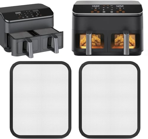 Viapriod Lot de 2 Grille Anti Projection en Acier Inoxydable pour COSORI Dual Blaze TwinFry 10L/ Cosori CAF-R901-AEU 8,5L, Couvercle Anti Eclaboussure pour Cosori Airfryer 10l Twinfry
