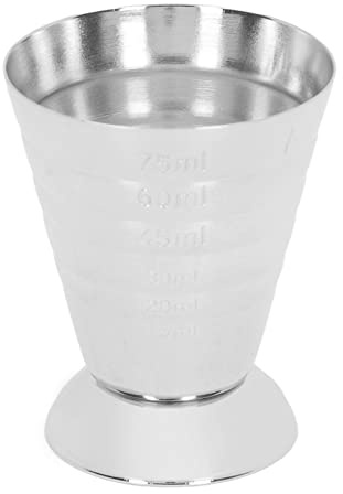 Jigger inox 304 3 échelles – doseur à cocktails précis et anti - goutte, graduations visibles, idéal bar, restaurant, cuisine maison (Lumière vive)