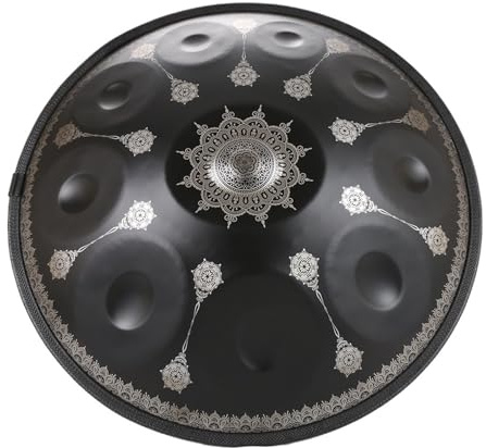 Handpan Drum 432 Hz Handpan-Trommel 10 Noten 22 Zoll D-Moll-Tamburin Yoga-Meditationsinstrument Anfänger Stahlzungentrommel Musiktrommel