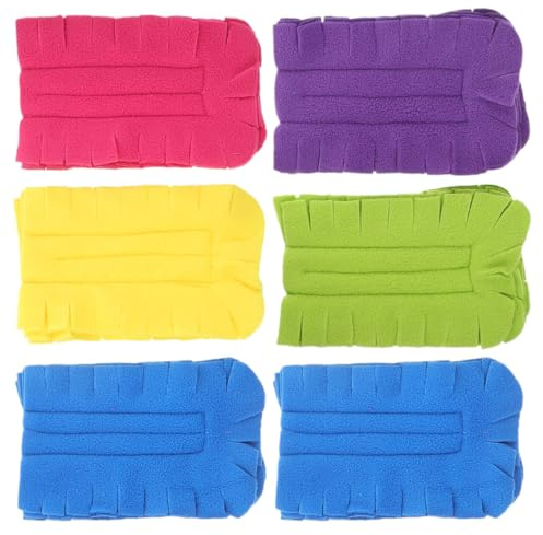 MOLUCKFU Recambios Reutilizables para Plumero 6 Piezas, Cabezal de Vellón Multiuso, Colores Variados (morado, Rosa, Azul, Verde, Amarillo), Almohadillas Electrostáticas para Limpieza
