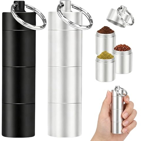 2 Stück Mini Salzstreuer Für Unterwegs, Mini Salzstreuer, Kompakt Und Leicht Für Reisen, Campingzubehör, kompakt und einfach zu tragen, für Picknicks, Reisen, Zuhause, Kochen und mehr