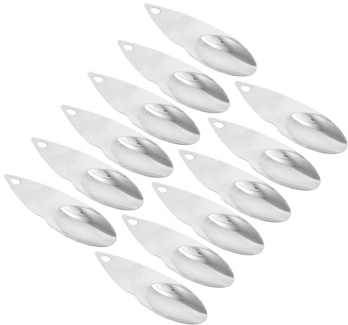 CALLARON Set 12 Pezzi Cucchiaio da Scavo Kiwi in Acciaio Inossidabile, Paletta per Frutta Lama Seghettata, Utensili per Intagliare e Sbucciare Kiwi, per Cucina, Ristoranti e Negozi