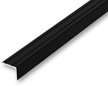 (11,34EUR/m) 25 x 20 x 900 mm Treppenwinkel schwarz selbstklebend Treppenkantenprofil Treppenkante