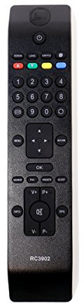 VINABTY RC3902 Replacement TV Remote Control Compatible with Polaroid P32LED13 TV/BUSH DLED32165HD HITACHI L42VK04U/JMB JT0132001B/01