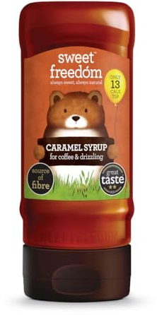 Sweet Freedom Caramel Syrup - 350 g | Natural Great Taste With Sweetness Derived from Fruit | Ideal for Coffee, Baking & Dessert | No Preservatives or Allergens | Vegan | Only 13 Kcal Per Teaspoon