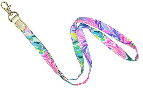 Lilly Pulitzer Cute Lanyard for ID Badges and Keys, Womens Lanyard Keychain, Colorful Lanyard with Metal Hook, It Was All A Dream