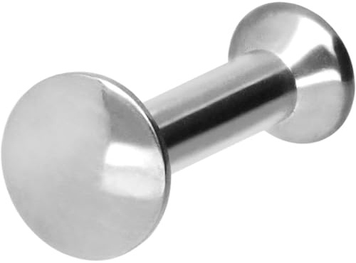 PIERCINGLINE Chirurgenstahl Triple Mini Labret Stecker Innengewinde | Flat DISC | Piercing Ohr Lippe Nase | Farb & Größenauswahl