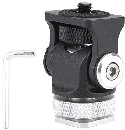 Adaptateur de montage de mini griffe porte-moniteur en alliage réglable avec vis 1/4 `` compatible avec moniteur/flash/microphone pour la photographie appareil photo reflex numérique/caméscope/flash