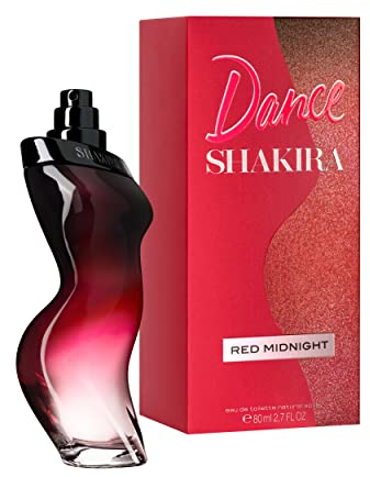 Shakira, Perfumes, Dance Red Midnight by Shakira para Mujer, Larga duración, Fragancia elegante, sexy y femenina, Notas dulces y atrevidas, Optimo para uso diario, 80 ml