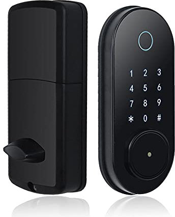 Biometrics Electronic Smart Glass Door Lock Fingerprint Smart Lock Password Door Access Control System Fingerprint/Password/Swipe/Remote Unlock for Home Office