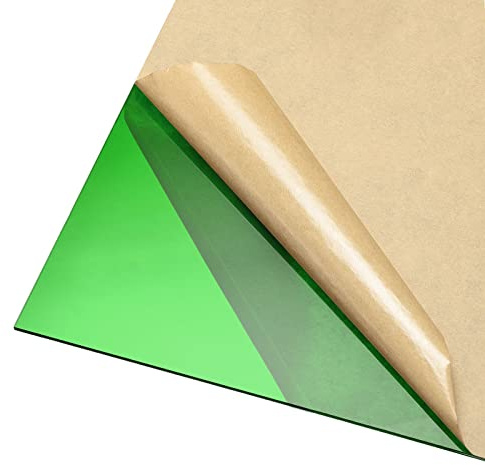 DMiotech Lot de 2 Plaques Acryliques PmmA Vert Foncé Transparent | 3 mm D'Épaisseur, 12 x 12 Pour Projets D'Artisanat et de Bricolage