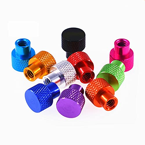 10 Stück M3 M4 M5 M6 M8 Blindlochrahmen Aluminium-Handmutter Rändelmutter aus Aluminium, Stufenmutter-M3, grün