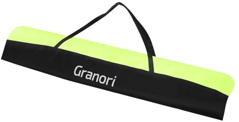 Granori Skitasche Skisack leichte Tasche für Aufbewahrung und Transport von Ski bis 160 cm Länge (Neongelb-Schwarz)