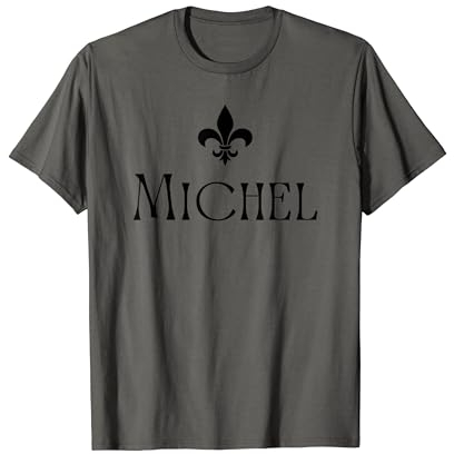 Michel Nachname Französischer Familienname Heraldische Lilie Blume T-Shirt