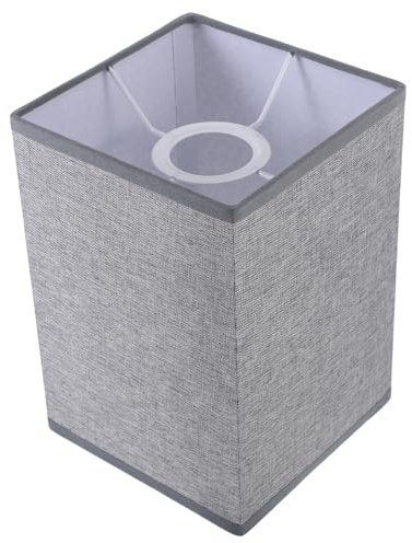 Cabilock Pantalla para Lámpara de Mesa y Pie Protege los Ojos del Deslumbramiento de Lámpara Rectangular de Lino Ligera Adecuado para Dormitorio y Sala de Estar