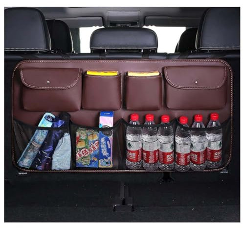 IUHYGUHGTFS Auto Kofferraum Organizer für Opel Zafira Tourer/Zafira Life L/S/M, Faltbare Kofferraumtasche Aufbewahrungstasche Organizer Autotasche Zubehör,E/Coffee